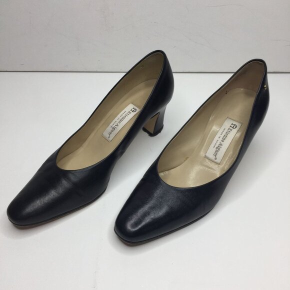 Etienne Aigner Womens Pumps Taylor Lenvy All Leather Upper Navy Blue Size 9M - Picture 3 of 12